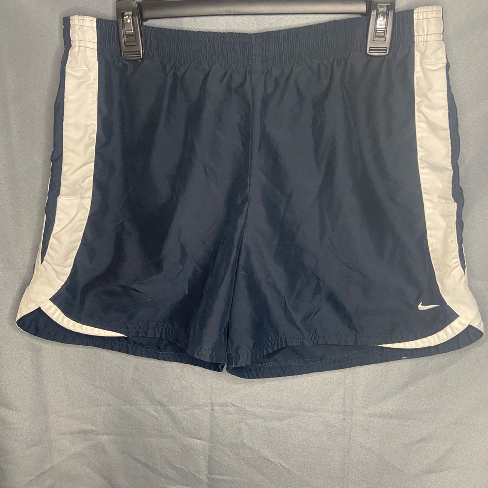Nike Dark Blue and White Sports Shorts